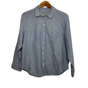 Everlane Girls Blue Button Down Casual Shirt Size 14